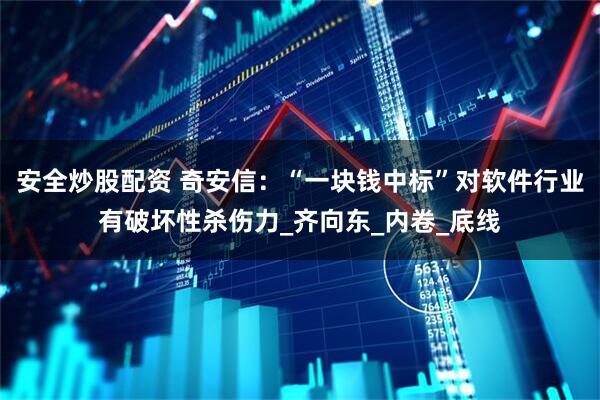 安全炒股配资 奇安信：“一块钱中标”对软件行业有破坏性杀伤力_齐向东_内卷_底线