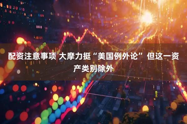 配资注意事项 大摩力挺“美国例外论” 但这一资产类别除外